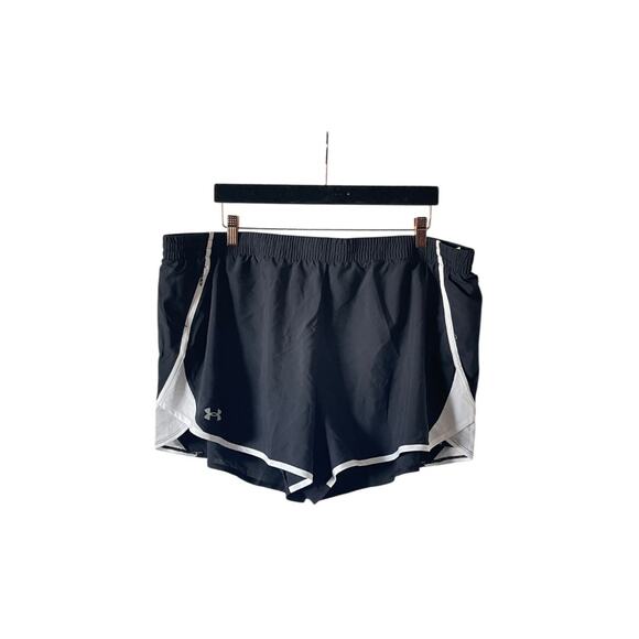 NWT Under Armour 3XL Black Shorts Womens Plus Pull On Running Work Out - Picture 1 of 9
